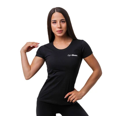 GymBeam Dámské tričko Basic Black POUZE L (VÝPRODEJ)