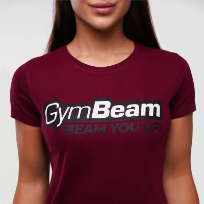 GymBeam Dámské Tričko Beam Burgundy