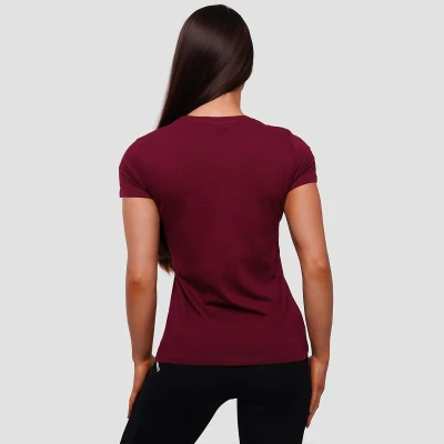 GymBeam Dámské Tričko Beam Burgundy