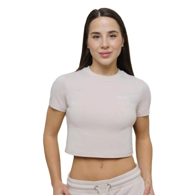 GymBeam Dámské tričko Agile Cropped Desert