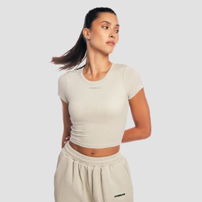 GymBeam Women‘s Aura Cropped T-Shirt Grey