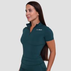 GymBeam Dámske tričko Cropped Ignite Dark Green