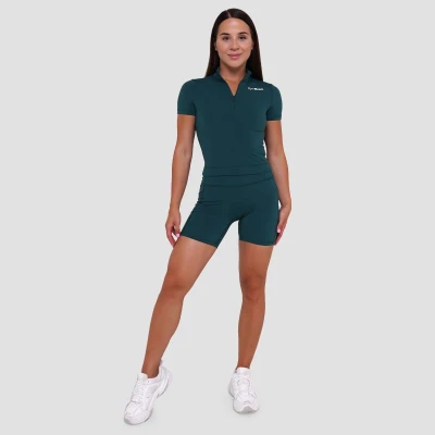 GymBeam Dámské triko Cropped Ignite Dark Green