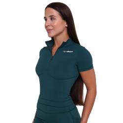 GymBeam Dámske tričko Cropped Ignite Dark Green