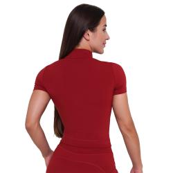 GymBeam Dámské triko Cropped Ignite Dark Red