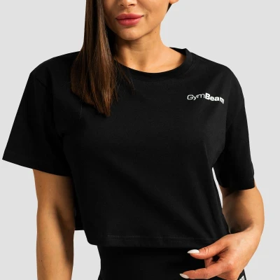 GymBeam Dámské tričko Cropped Limitless Black