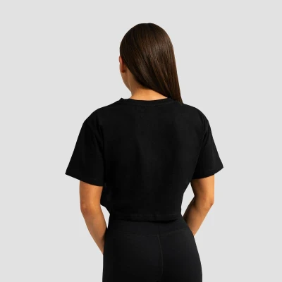 GymBeam Dámské tričko Cropped Limitless Black