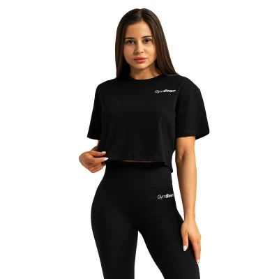 GymBeam Dámské tričko Cropped Limitless Black