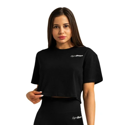 GymBeam Dámské tričko Cropped Limitless Black