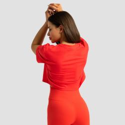 GymBeam Dámské tričko Cropped Limitless Hot Red