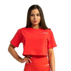 GymBeam Dámské tričko Cropped Limitless Hot Red