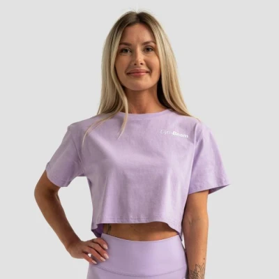 GymBeam Dámské tričko Cropped Limitless Lavender GymBeam Dámské tričko Cropped Limitless Lavender