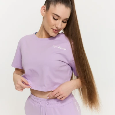 GymBeam Dámské tričko Cropped Limitless Lavender