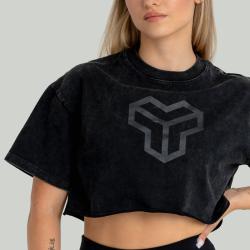 STRIX Dámské tričko CropTop Washed Black