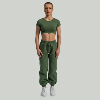 STRIX Dámské triko Essential CropTop Cedar Green