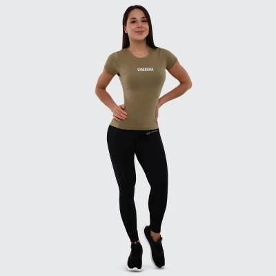GymBeam Dámské tričko FIT Olive