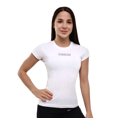 GymBeam Dámské tričko FIT White