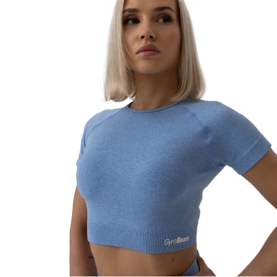 GymBeam Dámské tričko FLO Crop Top Blue