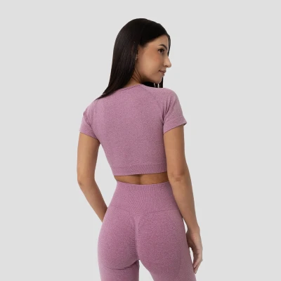 GymBeam Dámské tričko FLO Crop Top Violet
