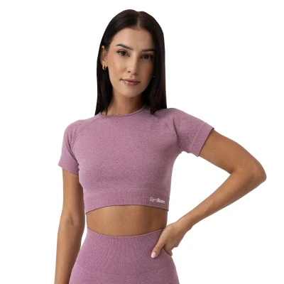 GymBeam Dámské tričko FLO Crop Top Violet