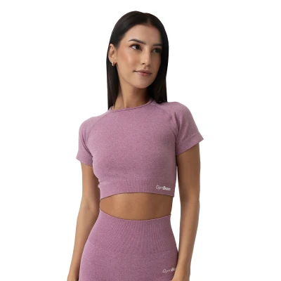 GymBeam Dámské tričko FLO Crop Top Violet