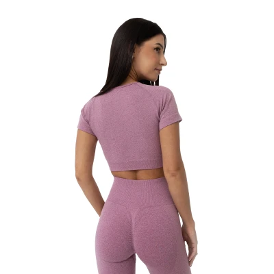 GymBeam Dámské tričko FLO Crop Top Violet