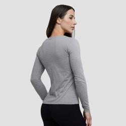 GymBeam Dámske tričko s dlhým rukávom Basic Grey