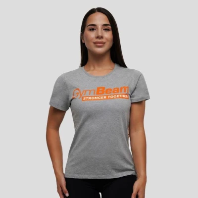 GymBeam Dámske tričko Stronger Together Grey