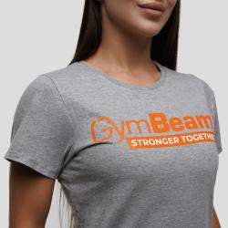 GymBeam Dámske tričko Stronger Together Grey