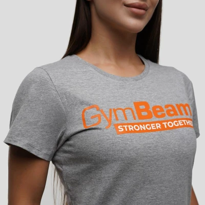 GymBeam Dámske tričko Stronger Together Grey