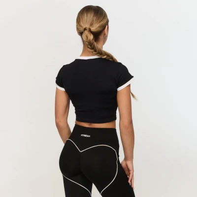 GymBeam Dámské tričko Varsity Black