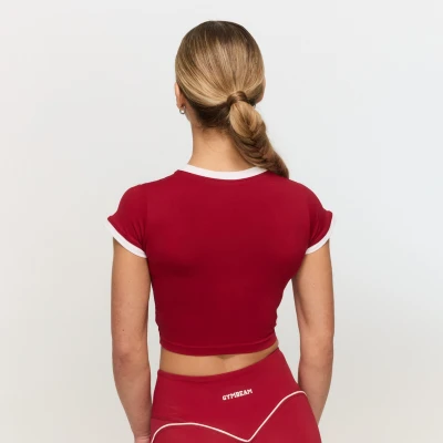 GymBeam Dámské tričko Varsity Red