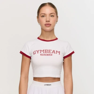 GymBeam Dámské tričko Varsity White