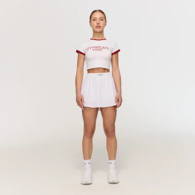 GymBeam Dámské tričko Varsity White