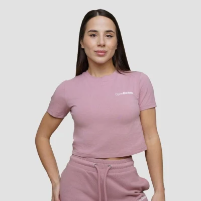 GymBeam Dámské triko Cropped Agile Woodrose GymBeam Dámské triko Cropped Agile Woodrose