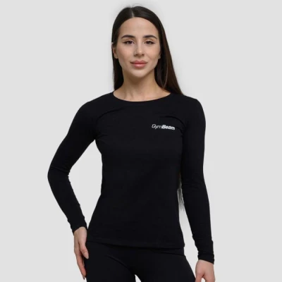 GymBeam Dámské triko s dlouhým rukávem Basic Black GymBeam Dámské triko s dlouhým rukávem Basic Black