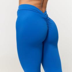 GymBeam Dámské V-back legíny Fierce Blue