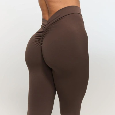 GymBeam Dámské V-back legíny Fierce Cappuccino