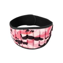 GymBeam Dámský fitness opasek Pink Camo