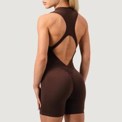 GymBeam Dámský overal Zip-Up NEO Mocha