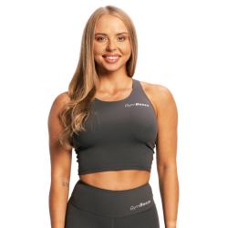 GymBeam Dámský sportovní top BEAT Charcoal