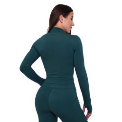 GymBeam Dámský sportovní top Ignite Dark Green