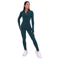 GymBeam Dámský sportovní top Ignite Dark Green