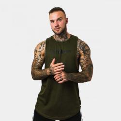 GymBeam Tílko Cut Off Military Green