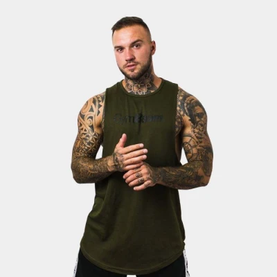 GymBeam Tílko Cut Off Military Green GymBeam Tílko Cut Off Military Green