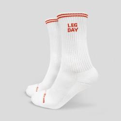 GymBeam GymRat Socks 3Pack White POUZE L (VÝPRODEJ)