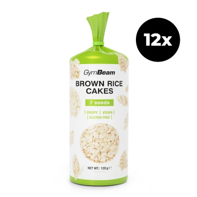 GymBeam Hnědé rýžové chlebíčky 12 x 120 g