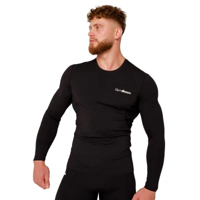 GymBeam Kompresní tričko s dlouhým rukávem High Black