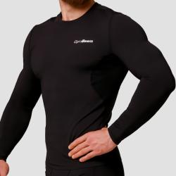 GymBeam Kompresné tričko s dlhým rukávom Mid Black