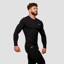GymBeam Kompresné tričko s dlhým rukávom Mid Black
